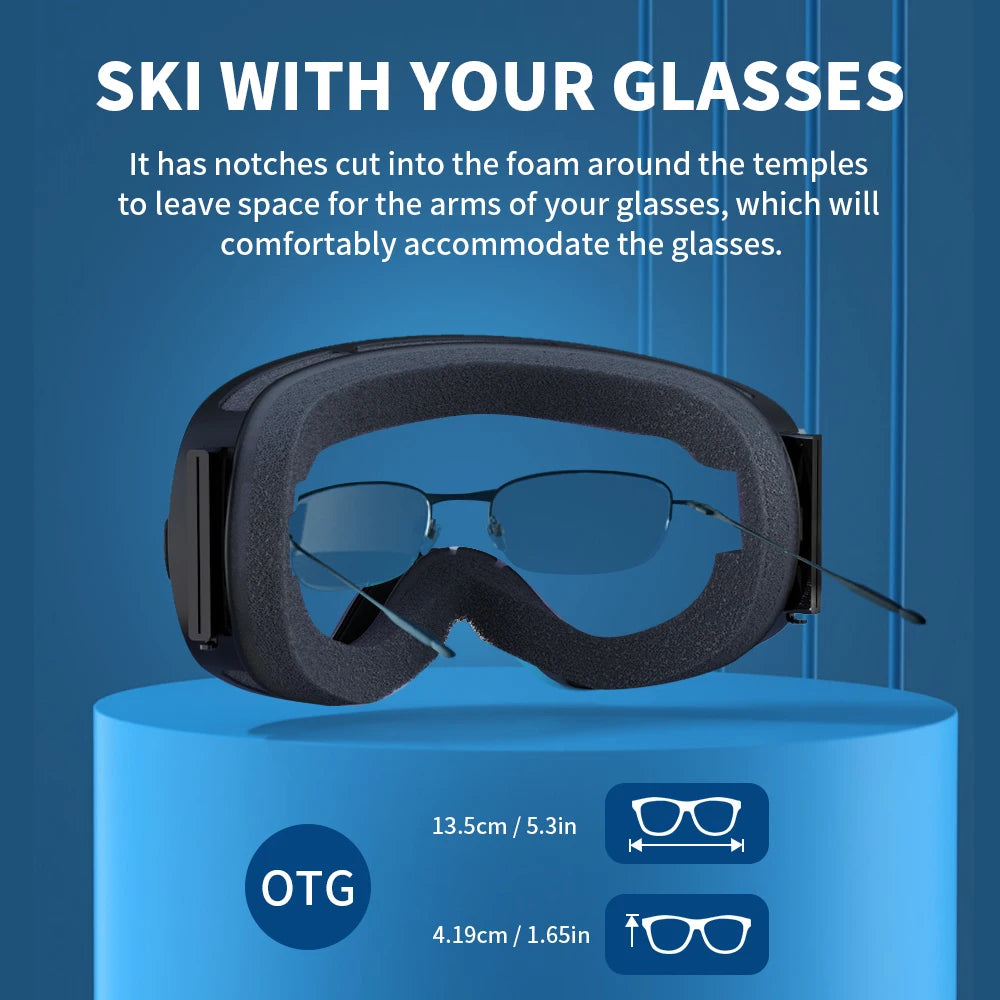NATFIRE Snowboard Ski Goggles &ndash; UV400 Anti Fog Protection