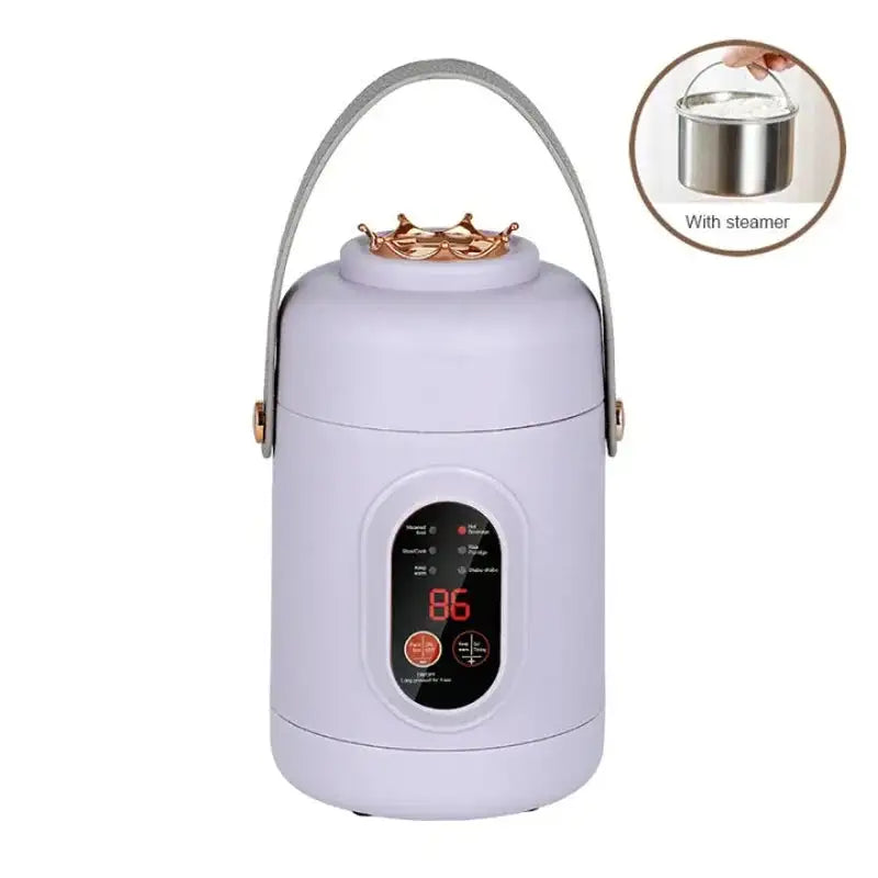 Portable Electric Kettle Rice Cooker Lunch Box 500W 200815-purpleD / EU / Russian Federation