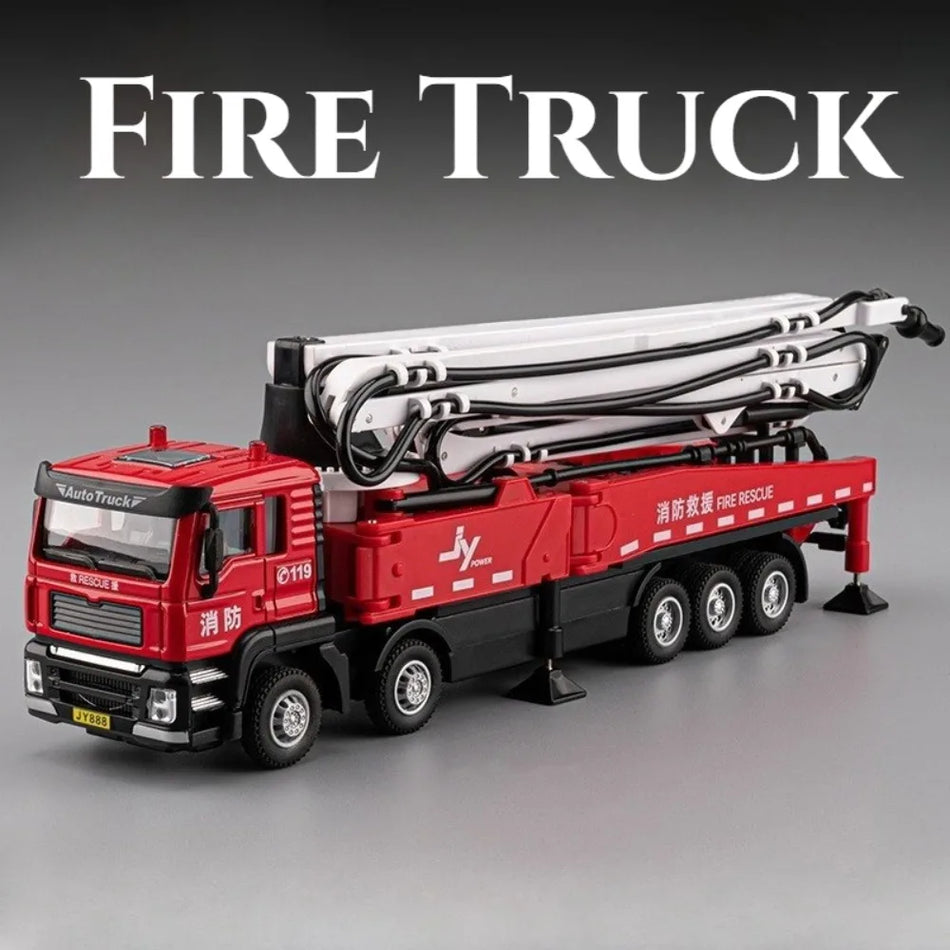 Modelo de Camião de Bomba de Lama em Diecast em Escala 1:32 com Som e Luzes, Portas Abertas