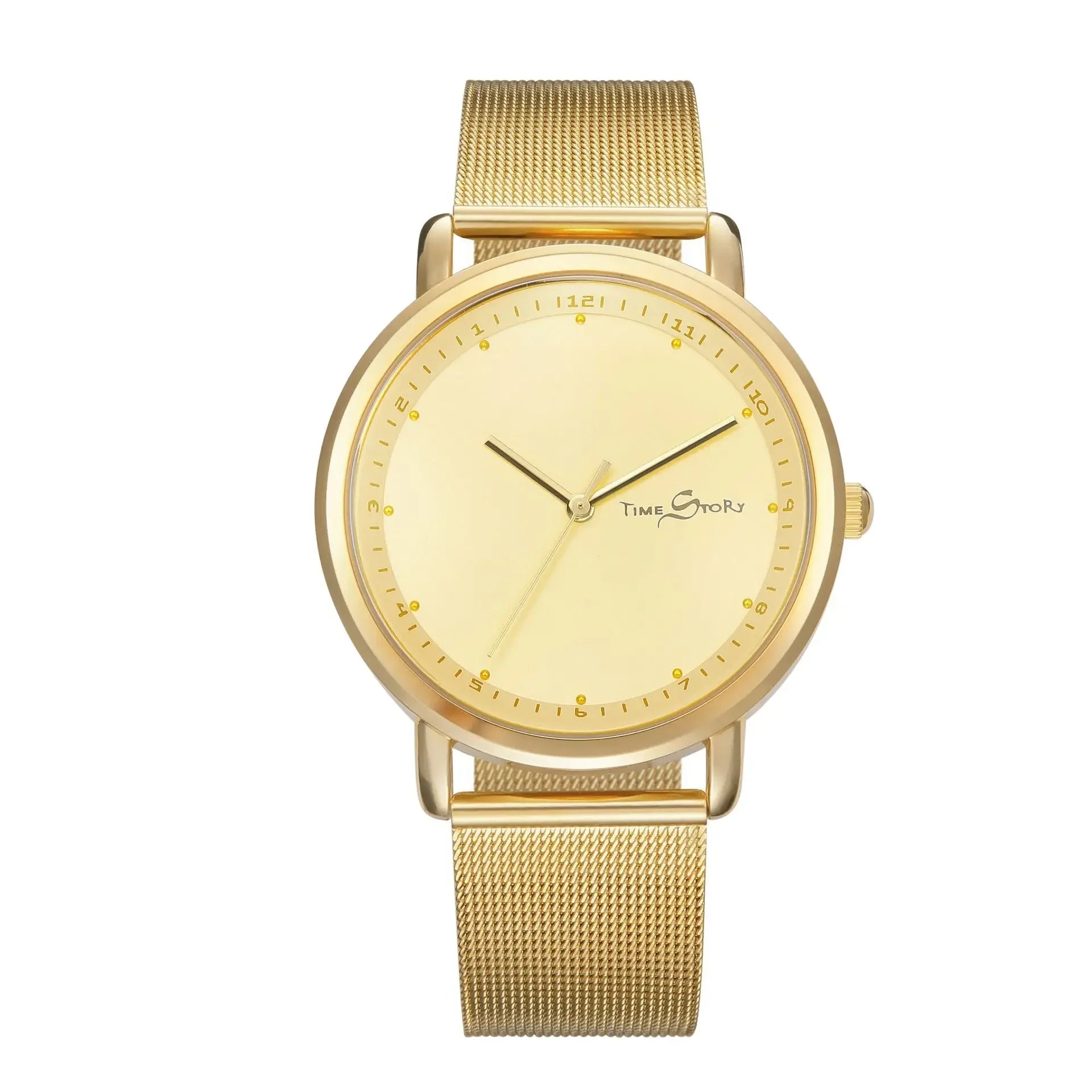 Lovers&rsquo; Quartz Watch Reverse Anticlockwise &ndash; Waterproof Dial steel gold