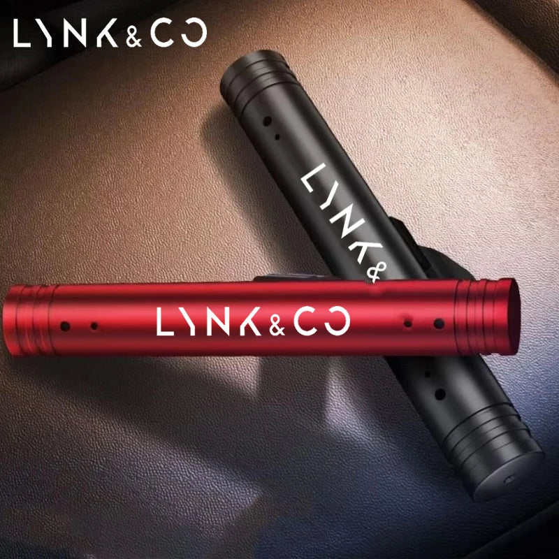 Automobilio oro ventiliacijos laikiklis Lynk Co logotipas juodas aromatinis kvapas