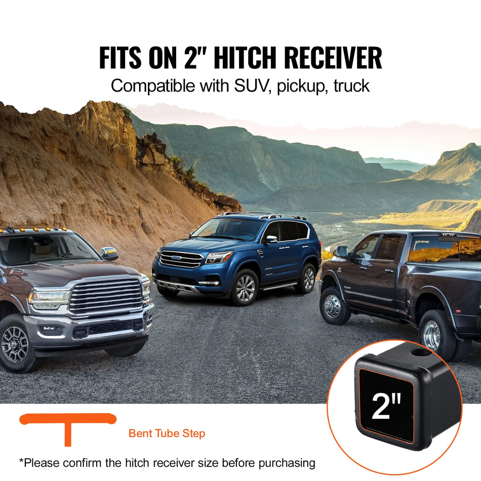 2 tum mottagare dragkrok steg stötfångare skydd pinne lås