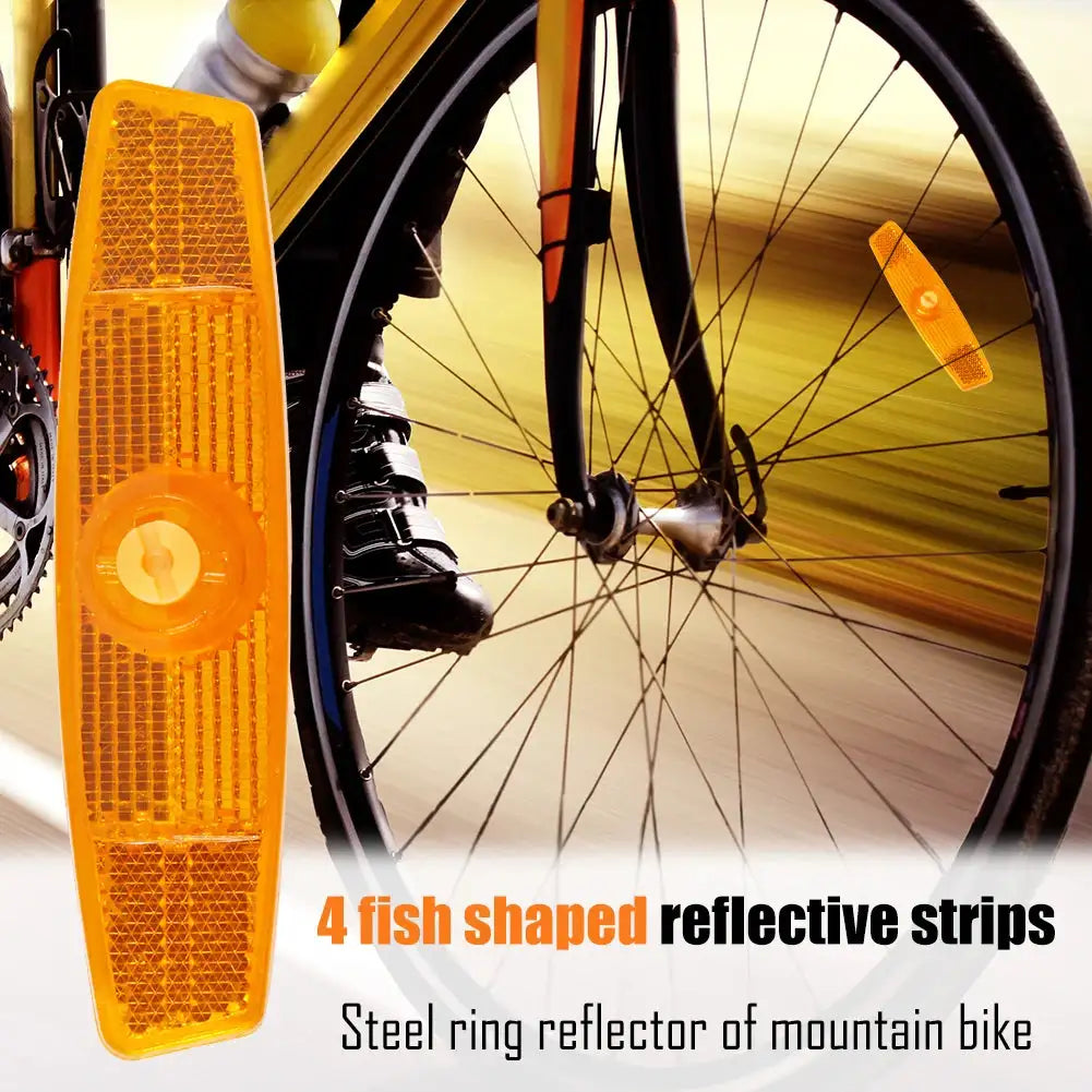 Fish Shaped Safety Spoke Reflectors For Bicycle Rim Light