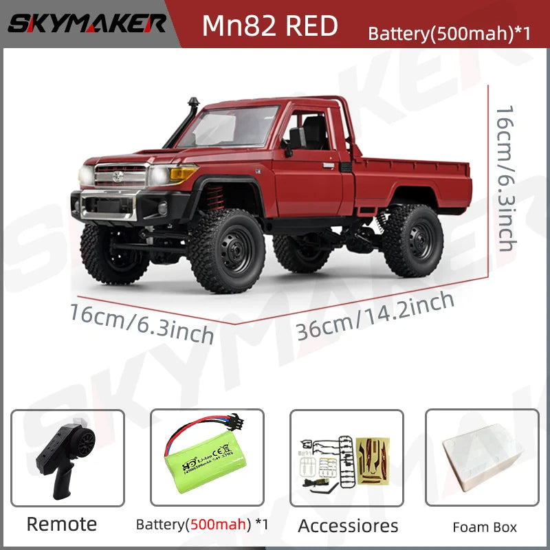 1:12 RC Car Skymaker MN82 Retro LC79 4WD RTR Truck Mn82-R-1B500-FB
