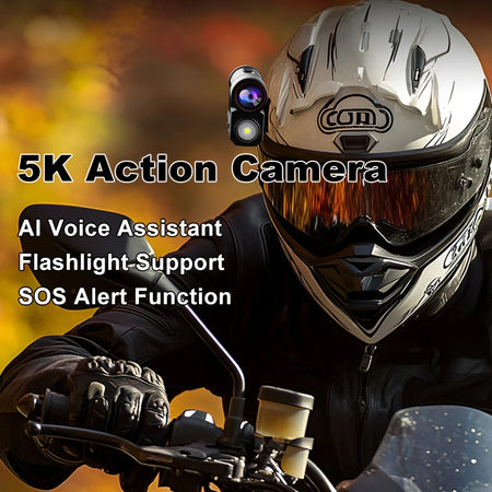 Action Camera 5K Waterproof AI Voice Assistant &ndash; 128G Card