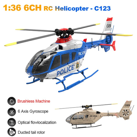 C123 6CH RC Helicopter EC135 6 Axis Gyro &ndash; Double Brushless