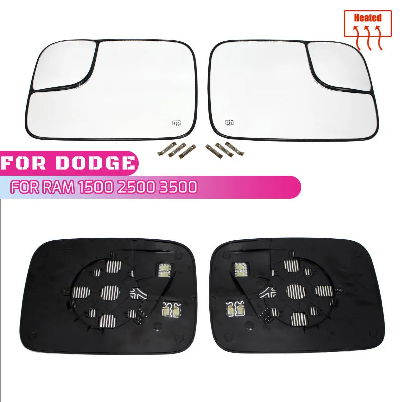 Substituição de Vidro do Espelho Lateral Aquecido Dodge Ram 2005 2008