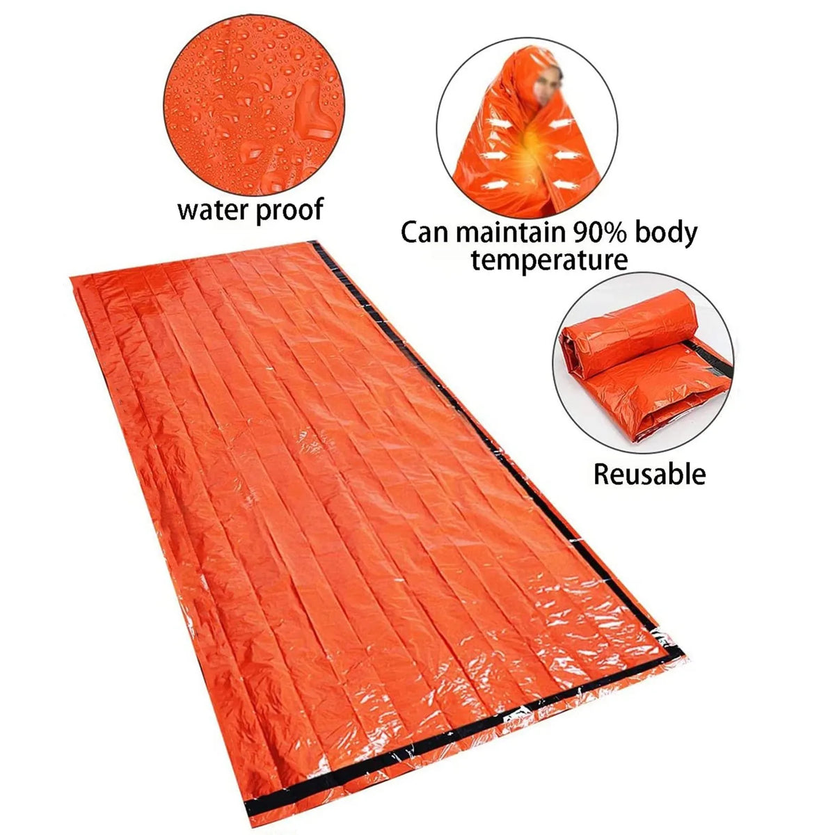 NoEnName_Null Portable Waterproof Emergency Survival Sleeping Bag