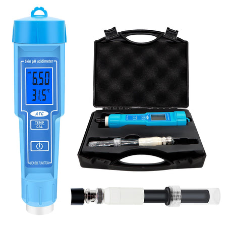 PH-6118 Skin PH Acdimeter 2 In 1 Tester - Backlit Display