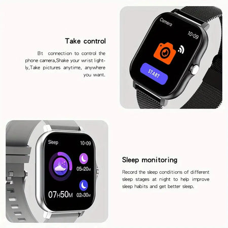 LAXASFIT 2025 Smart Watch Full Touch Heart Rate Monitor