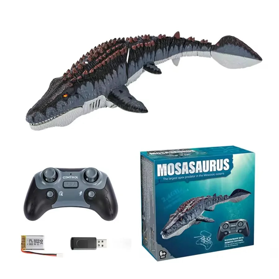 Remote Control Dinosaur RC Boat Toy &ndash; Water Spray Fun DEEP BLUE