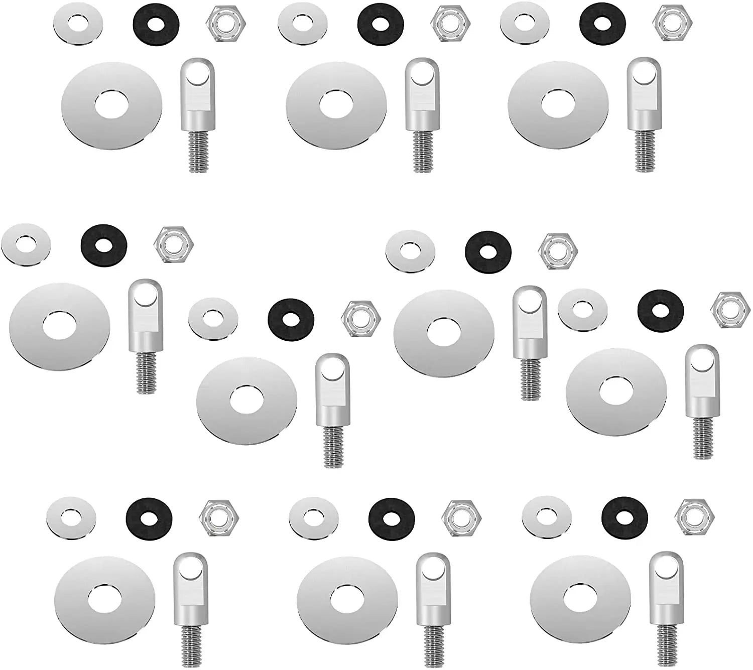 50 Cal Ammo Box Steel Lock Kit - Locking Hardware Set 10 Count