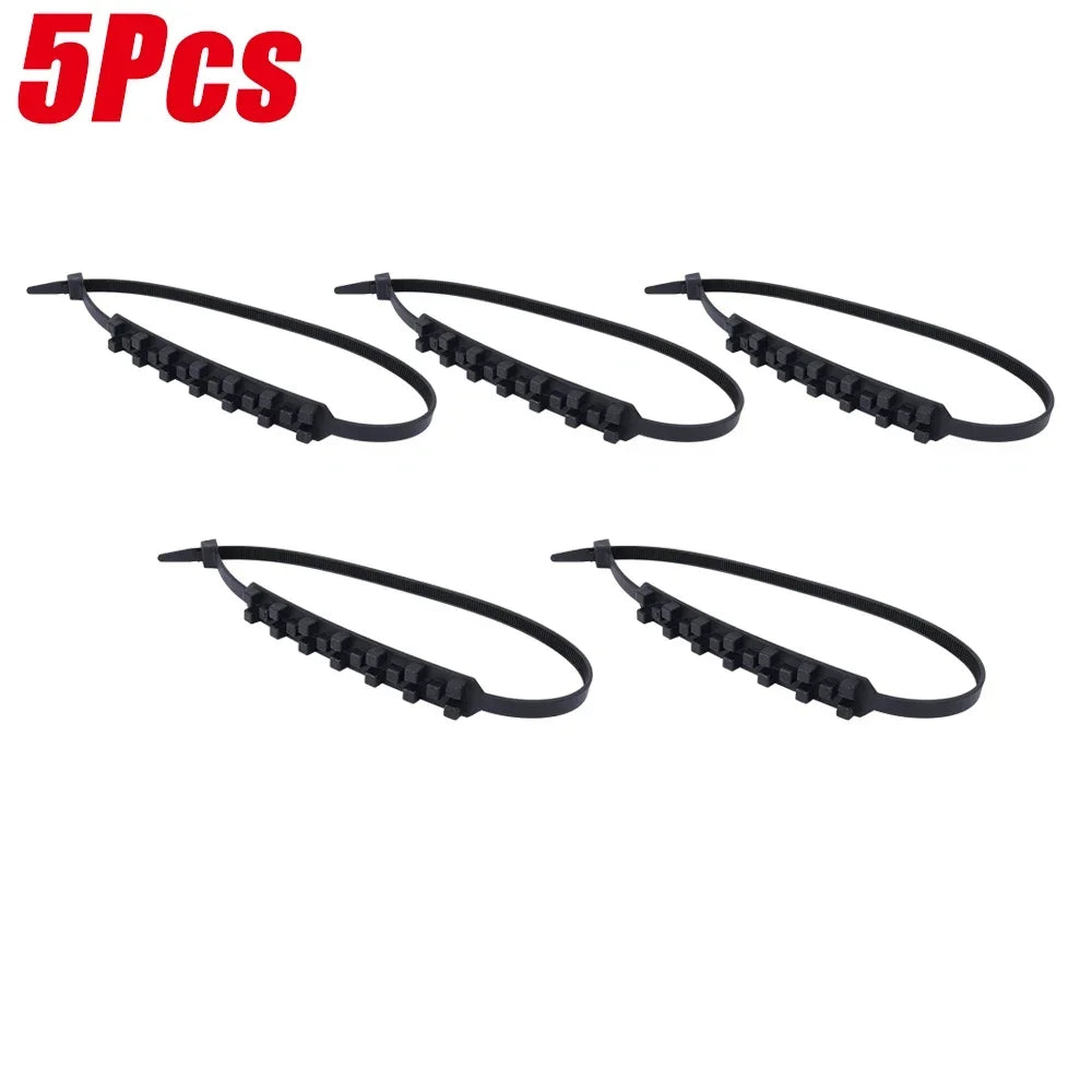 Universal Anti Skid Snow Chains For Tires - Wear Resistant 5pcs black