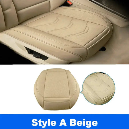 Vtear Universal PU Leather Car Seat Cushion Front Seat Pad Cover Breathable Non-Slip Bottom Protector Interior Accessories Parts by InterCyprus Trading Ltd