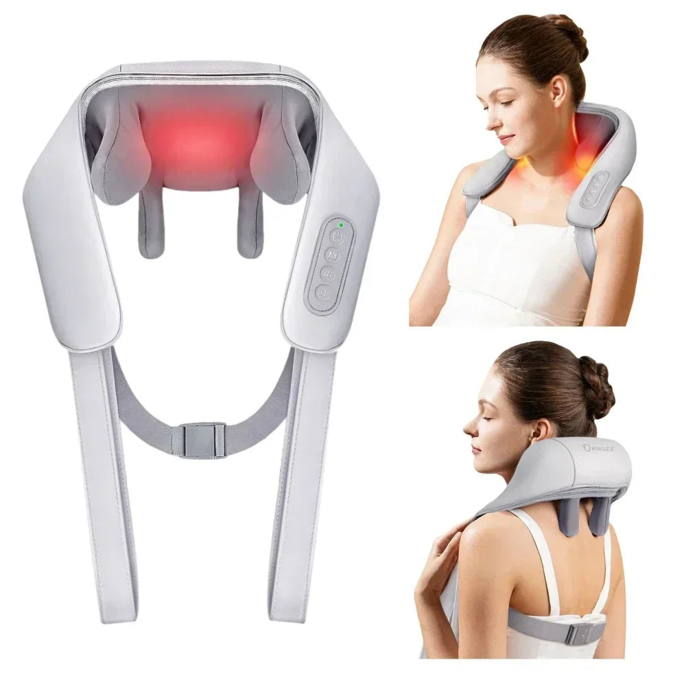 P100 &ndash; Heated Shiatsu Neck Massage Wrap With Heat Therapy