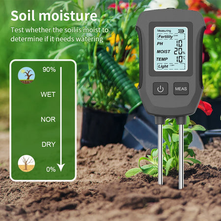 5 In 1 Digital Soil Tester &ndash; Bright Backlit Display