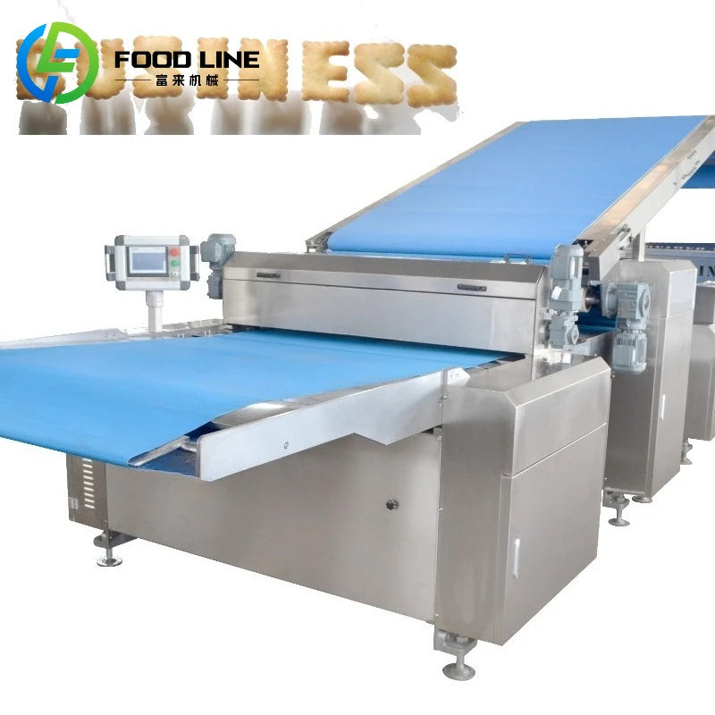 Helautomatisk produktionslinje för kex med macaronformningsmaskin för kakor Hög effektivitet Låg energiförbrukning