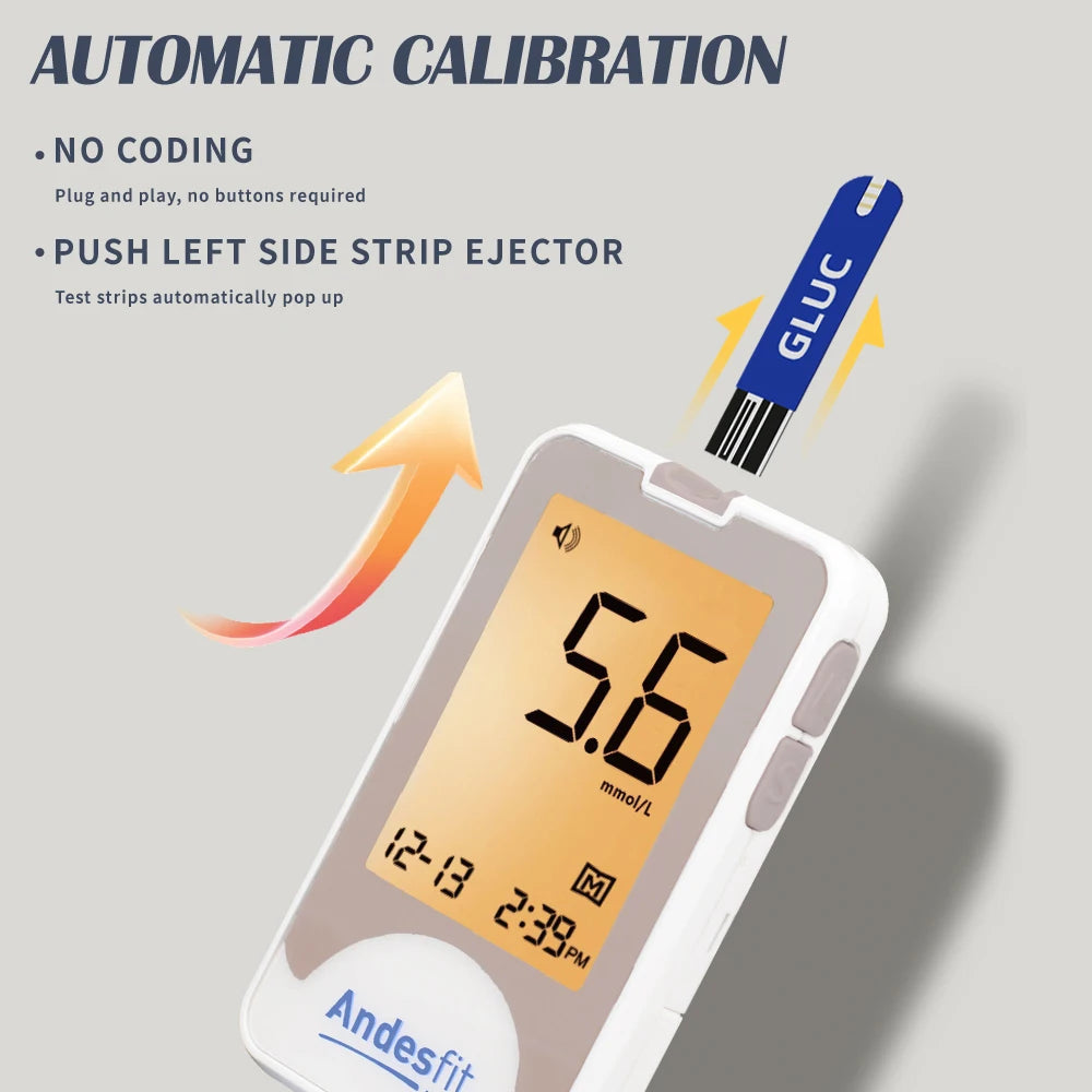 Wireless Bluetooth Blood Glucose Meter &ndash; 6s Quick Readings