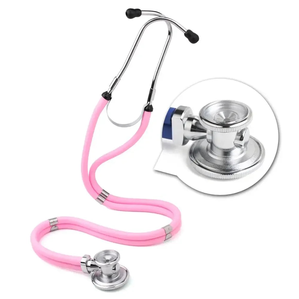 Double Auscultation Head Stethoscope - Professional Grade Pink