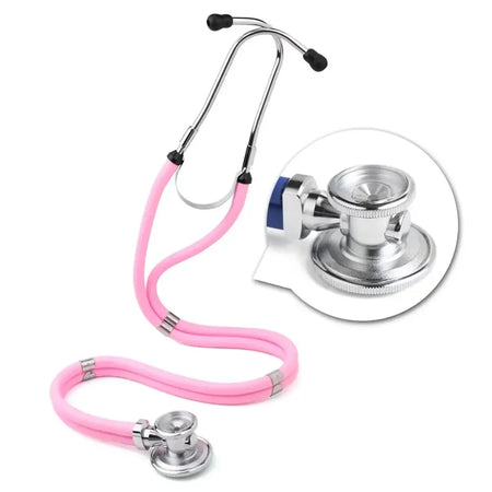 Double Auscultation Head Stethoscope - Professional Grade Pink