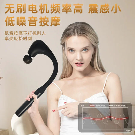 Fascial Massage Gun With Bent Long Handle &ndash; Deep Relief