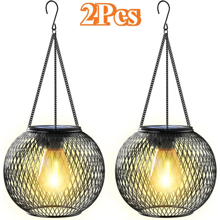 2 Pack Solar Powered Lanterns &ndash; Automatic Night Lighting 2pcs