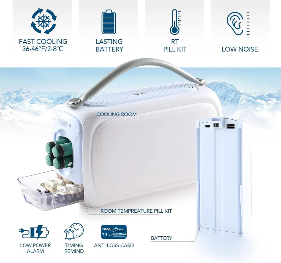 Insulin Cooler Type C Case &ndash; LCD Temp Control Rechargeable