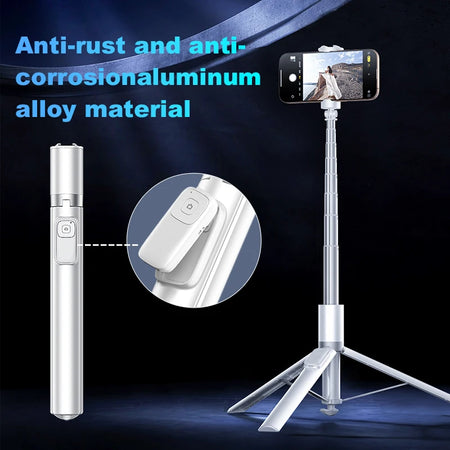 CrownQu X96 &ndash; Lightweight Telescopic Selfie Stick with Bluetooth Remote