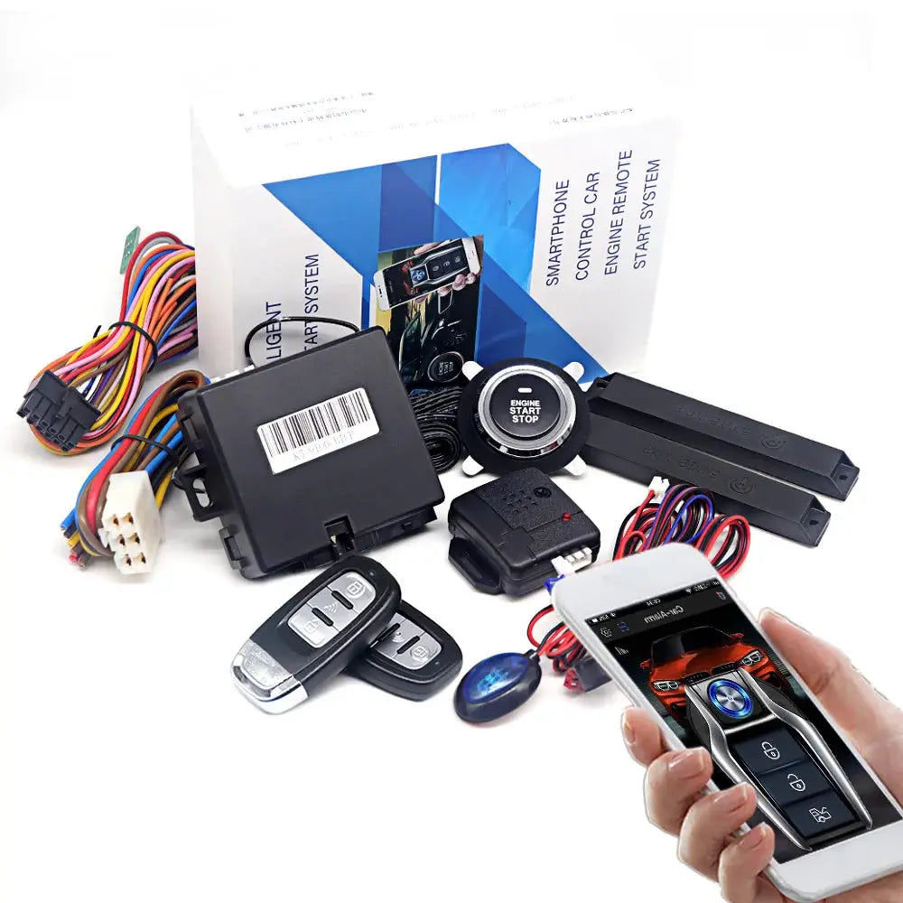 Universal Car Alarm Auto Start Stop System Remote Control Engine Ignition Autostart Kit Keyless Push Start System Car Accessorie by InterCyprus Trading Ltd
