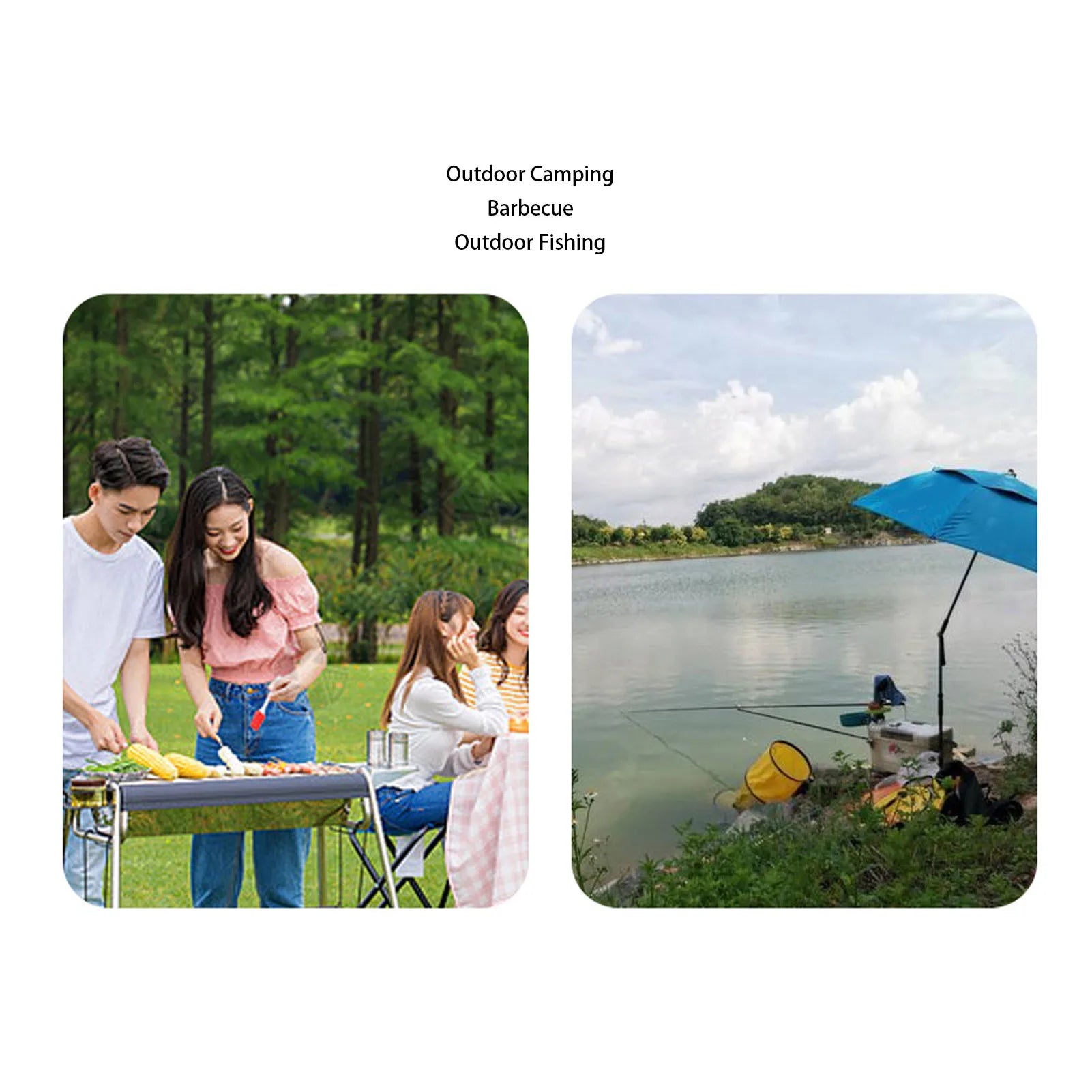 Camping Trash Can &ndash; Large 37.8L Capacity Foldable With Lid