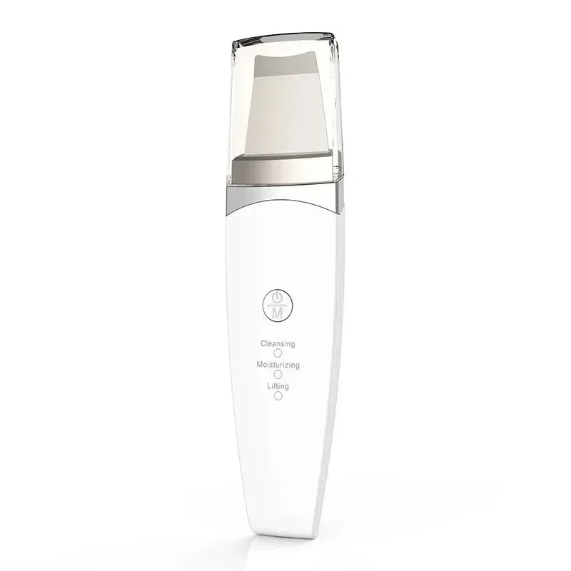New Facial Ultrasonic Skin Scrubber Spatula &ndash; Deep Clean With Box