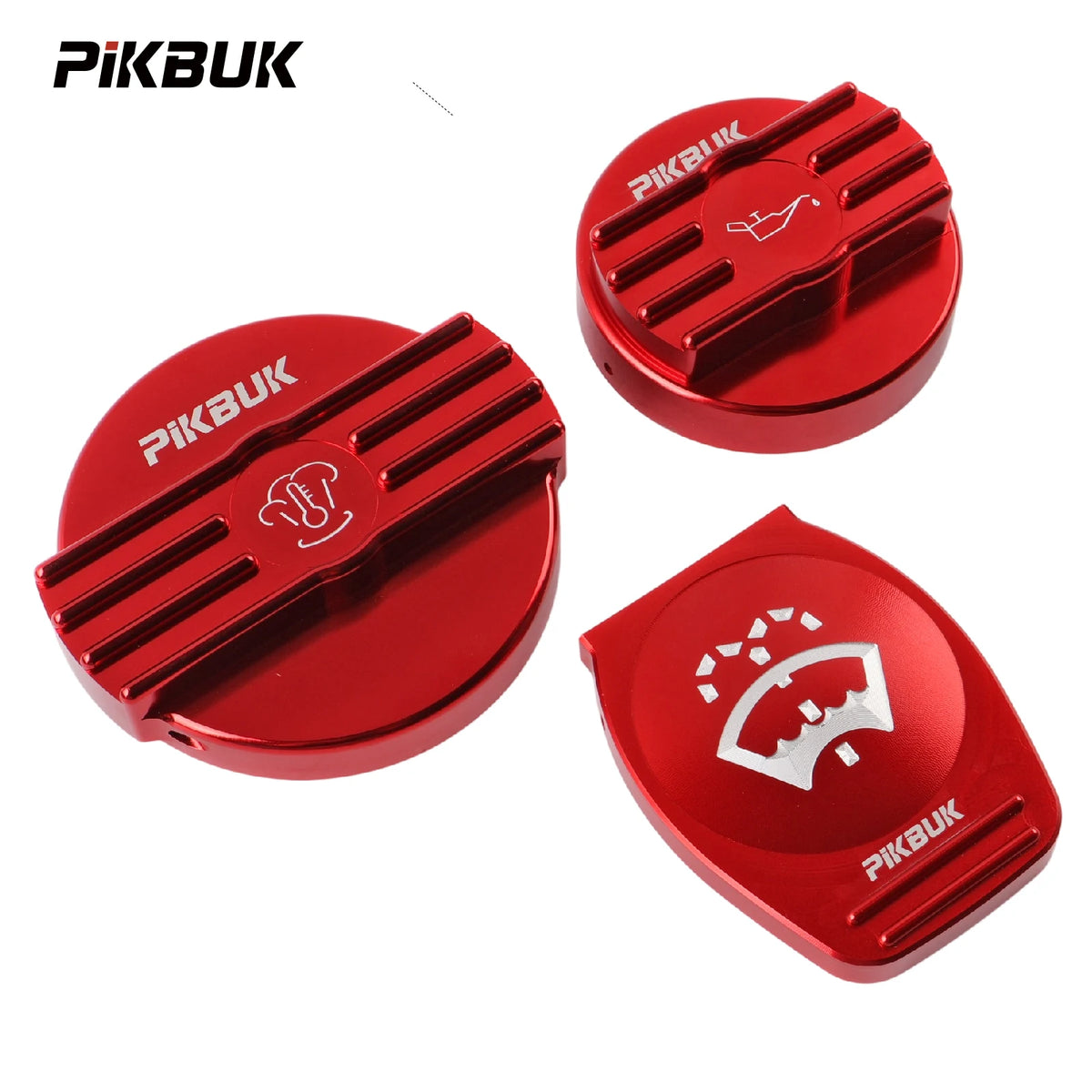 PIKBUK Aluminum Cap Protector For VW CC Golf Audi Skoda Seat Water Tank Cap / Coolant Cap / Oil Cap by InterCyprus Trading Ltd