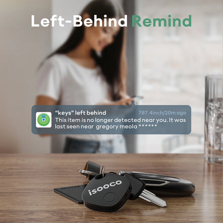 isooco Mini Bluetooth Tracker - Smart Keychain Locator for iOS