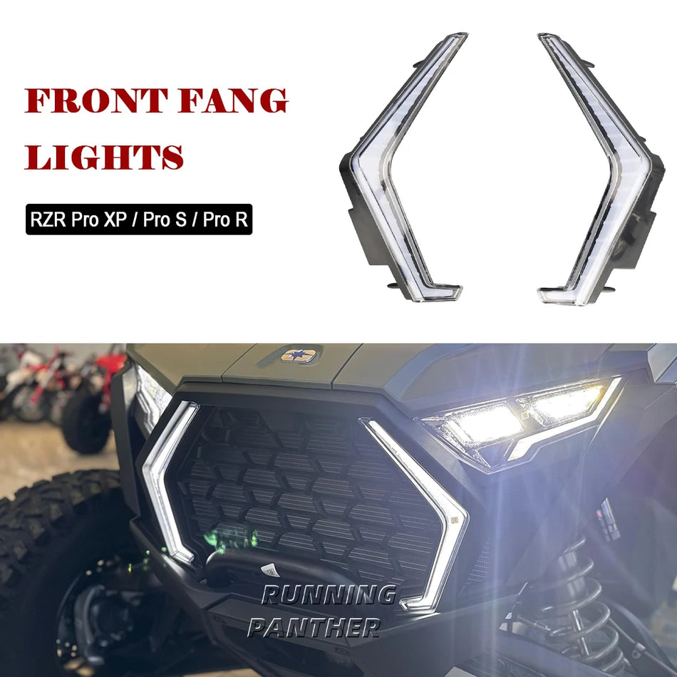 Priekšējie Fangs Akcentu Gaismas LED Pagrieziena Signāla Gaisma Polaris RZR Pro XP XP4 S