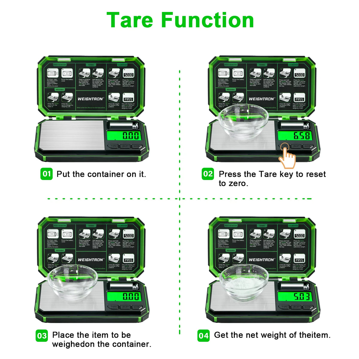 Weightron TU-200GRN Pocket Scale &ndash; Ultra Accurate 0.01g