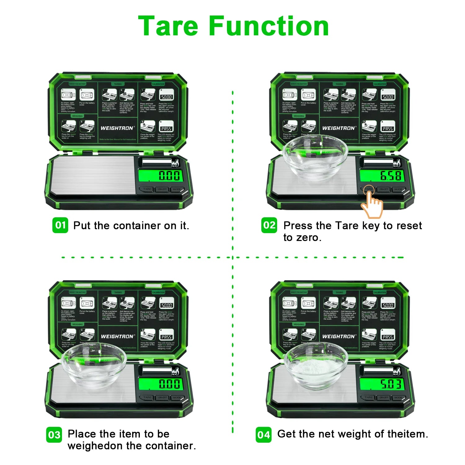 Weightron TU-200GRN Pocket Scale &ndash; Ultra Accurate 0.01g