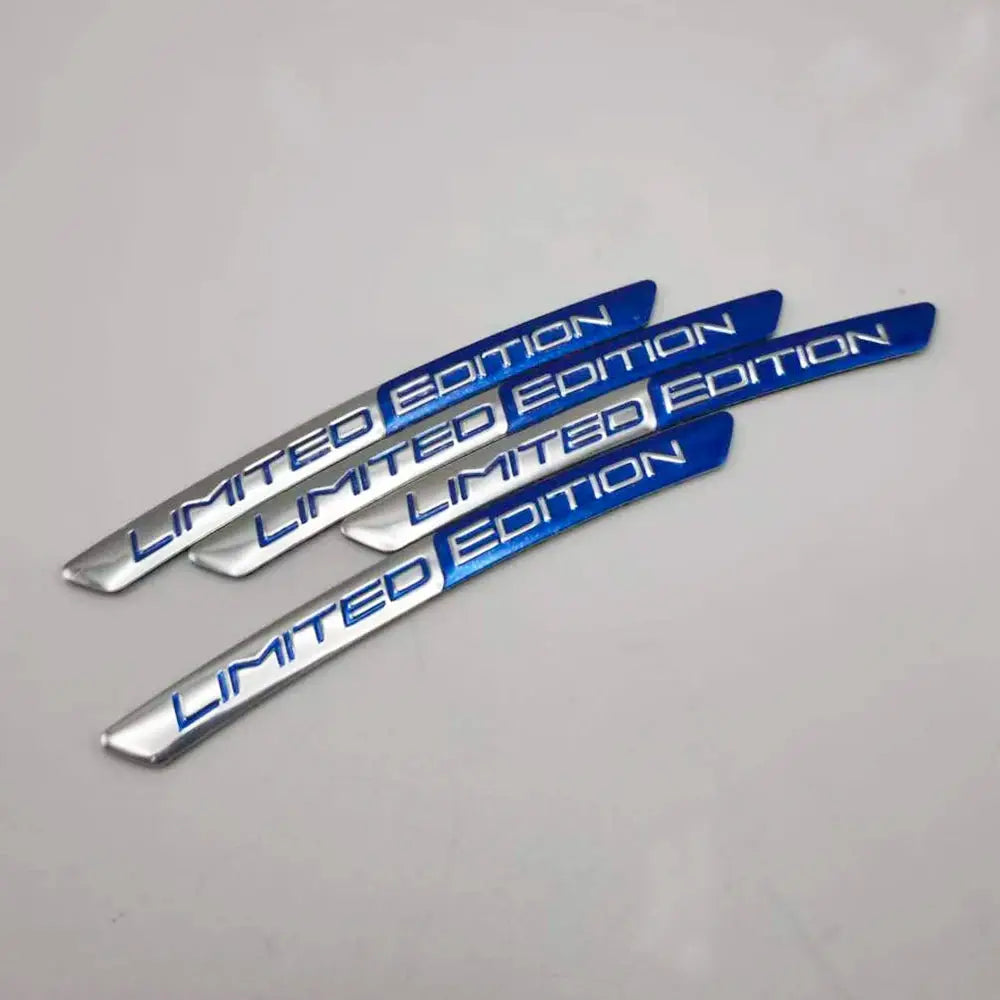 4-Pack Aluminum Wheel Hub Emblems, Universal Car Bike Sticker Badge Set by InterCyprus Trading Ltd