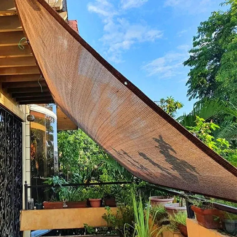 Coffee Brown HDPE UV-Resistant Sun Shade Sail for Outdoor Spaces