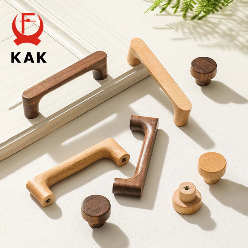 ΚΑΚ Ξύλινα Κουμπιά και Λαβές Κουζίνας από Φύλλο και Καρυδιά