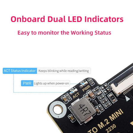 PCIe To M.2 Mini Adapter &ndash; High-Speed NVMe Support for Raspberry Pi 5