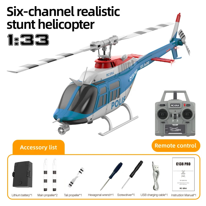 C138 PRO 6CH RC Helicopter &ndash; Gyro Stabilized Flight C138 PRO