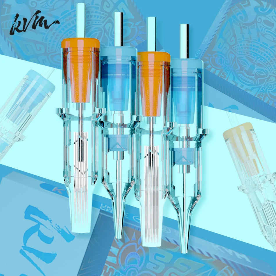 KVM 10Pezzi Ago per Tatuaggio Cartridges Sterile 304 Acciaio Inossidabile