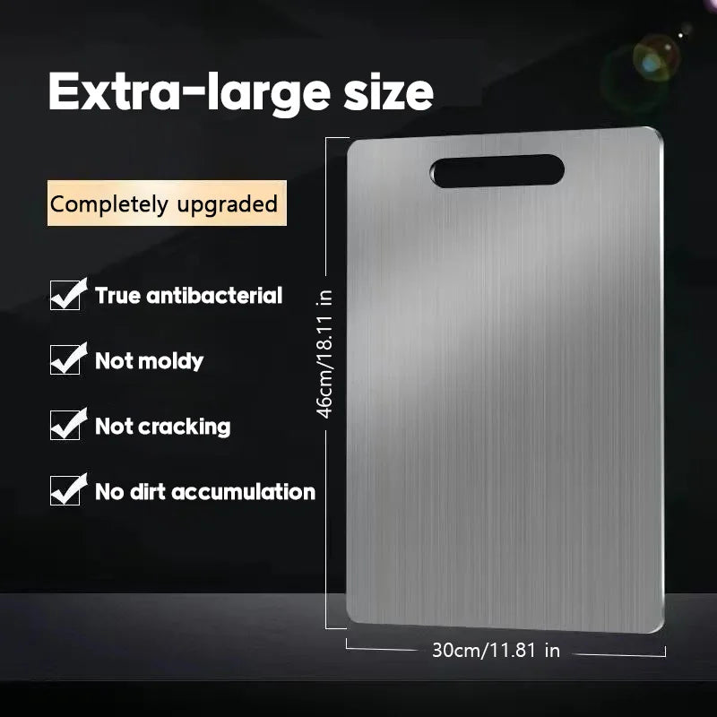 Premium 316 Stainless Steel Double-Sided Cutting Board for Kitchen Use 30 46cm