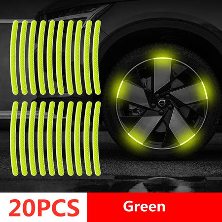 Car Wheel Hub Reflective Stripes Sticker - High Visibility
