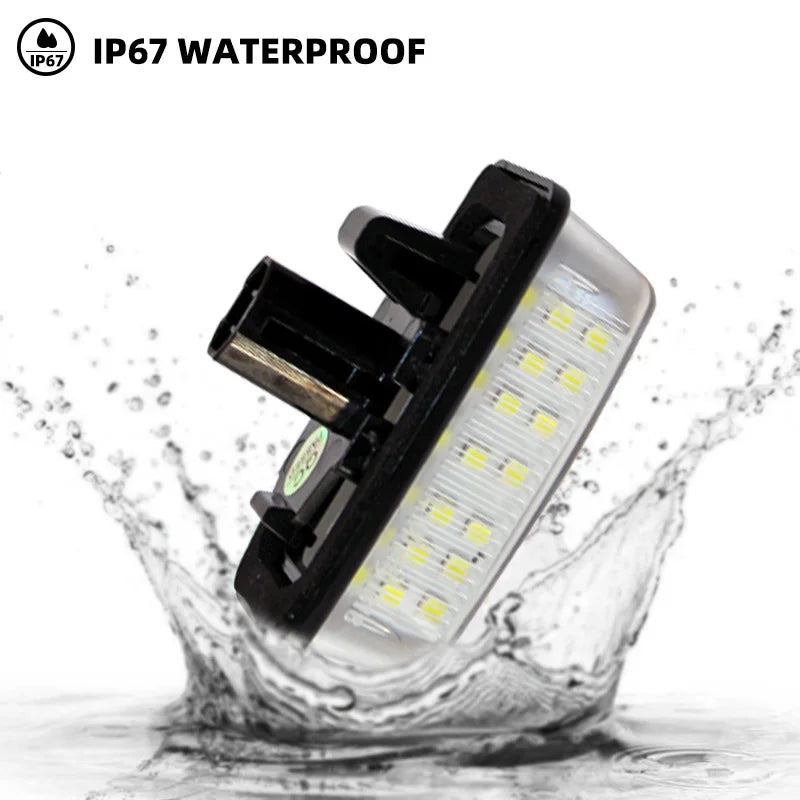 2Pcs CanBus LED Registreringsskyltslampor för Toyota Corolla E11