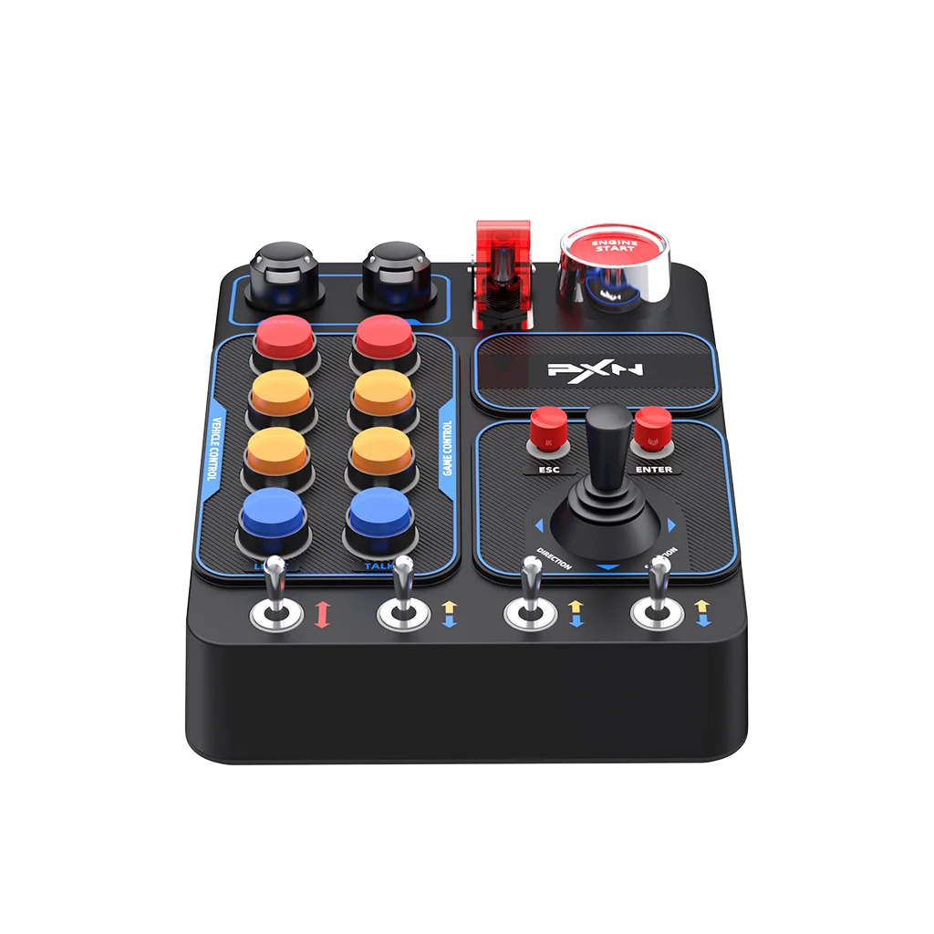 Simulator Control Box PXN Racing Simulator Control Box with RGB Lighting for PC Gaming ...