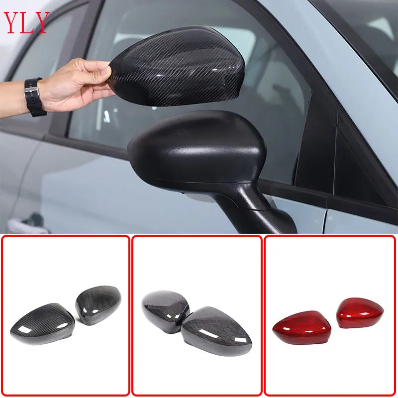 Real Carbon Fiber Exterior Mirror Covers Fiat 500 2010 2024