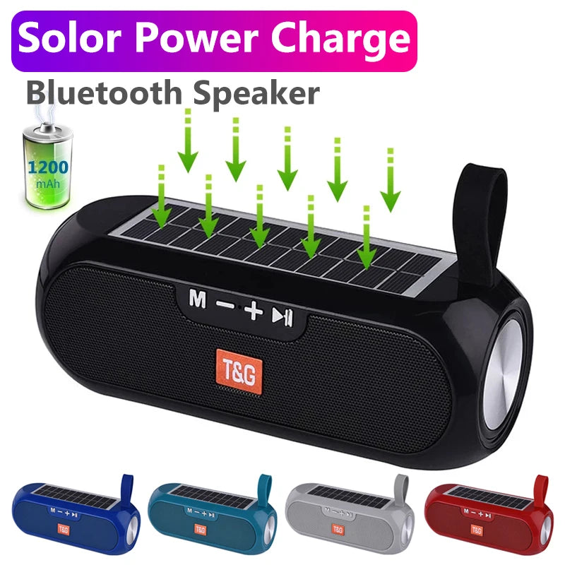Bluetooth Solar Outdoor Speaker with FM Radio and MP3 Playback