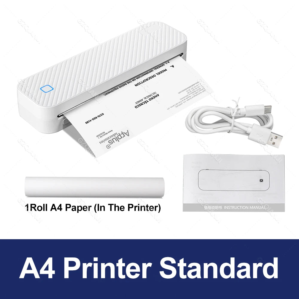 Inkless Portable A4 Thermal Printer &ndash; Bluetooth Printing A4 printer
