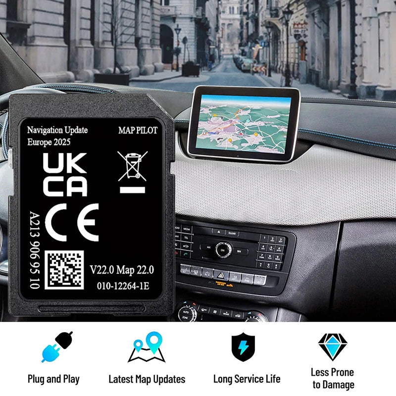 Card SD cu hartă GPS NTG5.0 pentru Mercedes GLC, C, E, V, X-Class A2139069510